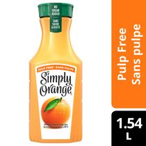 Jus Simply Orange sans pulpe 1.54L, paquet de 6