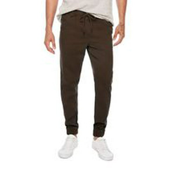 Jeaniologie ™ Men's 5-pocket Classic Cuffed Jogger- Dark Olive, Size 28-38