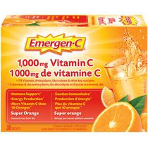 Supplément de vitamines et de minéraux multiples de 1 000 mg Emergen-C Super Orange