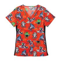 Scrubstar Women’s "Halloween" V-Neck Print Scrub Top