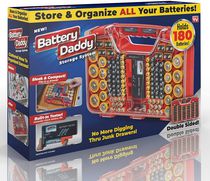 Battery Daddy 180 Organiseur de batterie et étui de rangement avec testeur