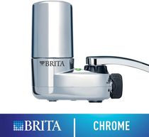 Système de filtration d’eau sur robinet Brita, fini chromé