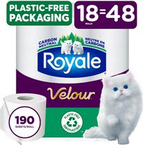 Royale Velour en emballage papier recyclable, 18=48 roul. papier hyg.