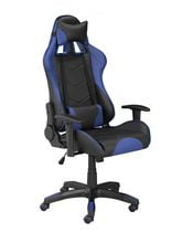 Sorrento Gaming Chair with Tilt & Recline, Black/Blue