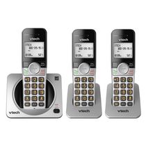 VTech 3 Handset DECT 6.0 Expandable Cordless Phone with Call Block, CS5219-3 (Silver & Black)