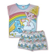 Care Bears Girls dolman short sleeve top and short pyjama set