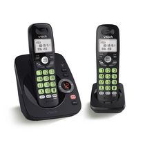 VTech 2 Handset DECT 6.0 Cordless Answering System with Caller ID/Call Waiting, CS6224-21 (Black)