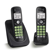Téléphone sans fil DECT 6,0 avec afficheur des données de l'appelant/appel en attente, CS6214-11, CS6214-21 de VTech (noir)