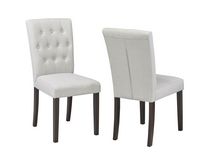 Tufted Side Chair, Set of 2, Beige