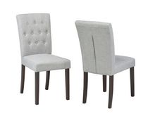 Tufted Side Chair, Set of 2, Grey