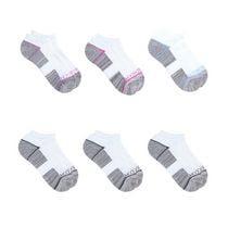 Fruit of the Loom Girls Sports Stripe 6 Pack No Show socks