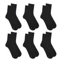 Fruit of the Loom All Day Comfort Cotton Blend Crew Socks for Men, Sizes 6-12 (6 Pack)