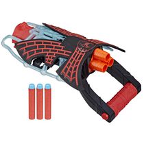 Marvel Spider-Man: Across the Spider-Verse Miles Morales Tri-Shot Blaster, NERF-Powered Toy with 3 Darts