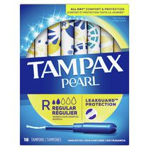 Tampons en plastique degré d'absorption régulier Pearl de Tampax