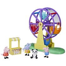 Peppa Pig Peppa à la fête foraine, coffret de 6 pièces avec grande roue et 3 figurines, jouet pour enfants