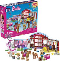 MEGA Barbie Pets Horse Stables Building Toy Playset - 304 pcs