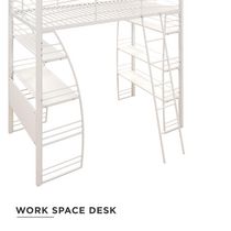 DHP Studio Twin Loft Bed with Integrated Desk and Shelves, White ...