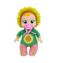 Poupée Cry Babies - Tiny Cuddles Happy Flower Sophia de 9 po avec pyjama à motifs de tournesols