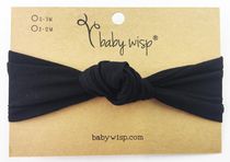 Bandeau infantile en nylon avec noeud turban - Noir - 3M +