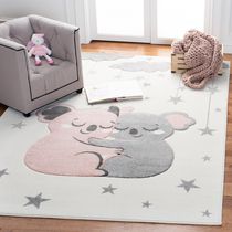 | Play and Have Fun Safely Soft and Plush Low Pile Area Rug Kids Carpet NON-SKID Collection by Ellas World Children Play Mat Kids Baby For Bedroom Play Room Game Safe Area 5X7 Ft Green-Gray 