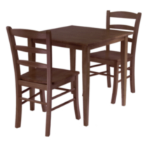 Winsome Groveland 3-Pc Square Dining Table with 2 Chairs