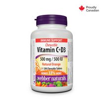 Webber Naturals ® Vitamin C+D3, 500 mg/500 IU
