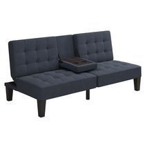 Queer Eye Adalynn Convertible Split Back Futon with Cup Holder