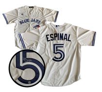Santiago Espinal Signed Toronto Blue Jays Replica Nike White Jersey