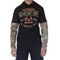 Real Tree long sleeve hooded fooler top