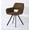 Brown Suede, variant on Homy Casa Set of 2 Dining Chairs with Swivel Seat for Dining Room Kitchen - Arm Chairs for Living Room with Armrest Upholstery Metal Legs