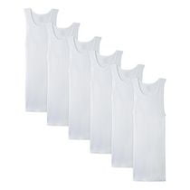 Fruit of the Loom Men's White A-Shirts, 6-Pack