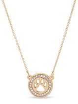 Pet Friends Jewelry Gold Tone Paw Cutout Pendant Gold Necklace, 16" Length