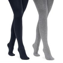 Muk Luks Women's Fleece Lined Tights 2 Pair