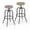 Set of 2 Oak, variant on Homy Casa Set of 2 Bar Stools - Swivel Lifting 27-30 Inch Adjustable Height Counter Stools for Kitchen Island Pub Bistro Bar