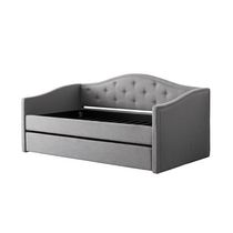 CorLiving Fairfield Tufted Fabric Twin/Single Day Bed with Trundle