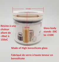 Anya Contenant de verre hermétique 0,5 L