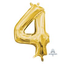 Bannière gonflable petit numéro « 0 » Party Eh! d'Anagram International en or