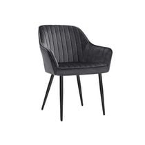 Boutique Home Velvet Dining Room Accent Chair with Armrests