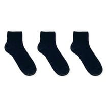 Secret® Bamboo Ribbed Anklet 3pk, Fits shoe sizes 6-10