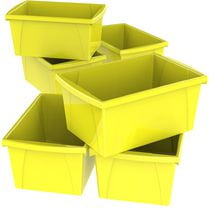 Storex 5.5 Gallon & 21Litres Bac d'entreposage /Jaune (6 unités /paquet)