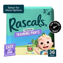 Rascals Premium CoComelon Training Pants, Unisex, Sizes 3T-5T, 32-36 count (Select for More Options)