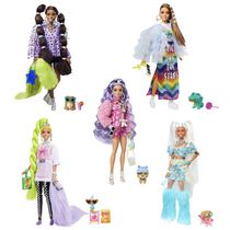 Barbie Extra Doll 5-Doll Pack with 5 Pets & 70 Accessories, 3 Years & Up