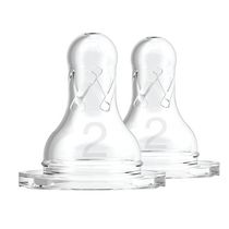 Dr. Brown's Standard Level 2 Silicone Nipples- 2 pk