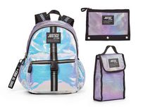 Justice™ Brand Girls Silver Sequin Multi Compartment 17” Backpack Value ...