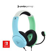 PDP Gaming LVL40 Wired Stereo Gaming Headset with Noise Cancelling Microphone: Nintendo Switch - Blue & Green