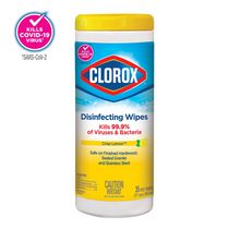 Paq. de 35 serviettes désinfectantes Clorox au parfum de citron