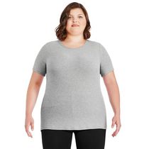 I-N-C Womens Varsity Stripe Basic T-Shirt, Grey, Medium | Walmart