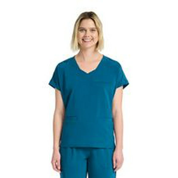 Scrubstar Women's Fashion Relaxed Fit Stretch V-Neck Scrub Top WC672A