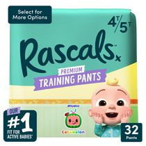 Rascals Premium CoComelon Training Pants, Unisex, Sizes 3T-5T, 32-36 count (Select for More Options)