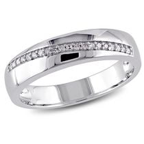 Miabella Diamond-Accent Sterling Silver Men's Ring